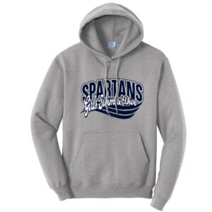 PV Girls Swim Dive Unisex Fleece Hooded Sweatshirt-Athletic Heather