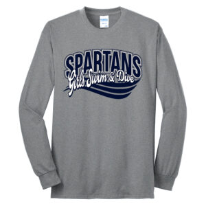 PV Girls Swim Dive Unisex Cotton Long Sleeve Tee-Athletic Heather