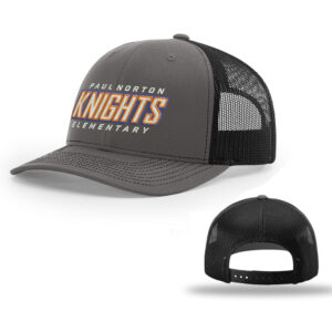 Paul Norton Elementary Richardson Pro Crown Mesh Back Adjustable back cap Split-Charcoal/Black