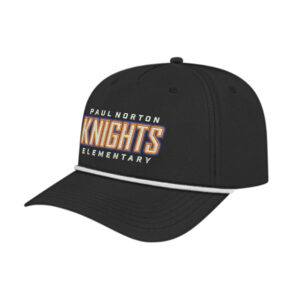 Paul Norton Elementary Cap America Athletic Rope Cap-Black/White