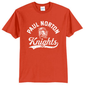 Paul Norton Elementary Unisex Short Sleeve Tee-Orange