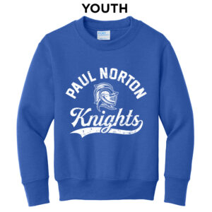 Paul Norton Elementary Youth Fleece Crewneck Sweatshirt-Royal