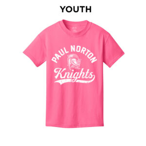 Paul Norton Elementary Youth Short Sleeve Tee-Neon Pink