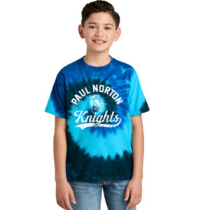 Paul Norton Elementary Youth Short Sleeve Tie Dye Tee-Ocean Rainbow