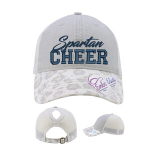 PV Cheer Infinity Her Women’s Printed Visor with Mesh Back Cap-Grey Snow Leopard