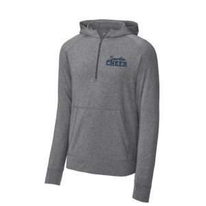 PV Cheer Sport-Tek Men Sport-Wick Stretch 1/2-Zip Hoodie-Charcoal Grey Heather