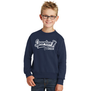 PV Cheer Youth Fleece Crewneck Sweatshirt-Navy
