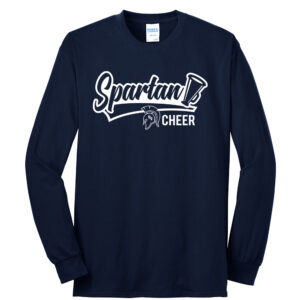 PV Cheer Unisex Cotton long Sleeve Tee-Navy
