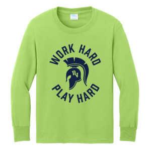 PV Wellness Youth Cotton Long Sleeve Tee-Lime