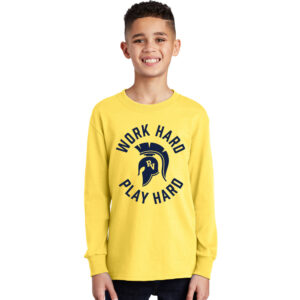 PV Wellness Youth Cotton Long Sleeve Tee-Yellow
