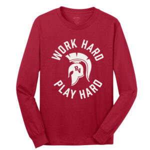 PV Wellness Unisex Cotton Long Sleeve Tee-Red