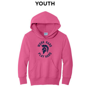 PV Wellness Youth Fleece Hooded Sweatshirt-Sangria