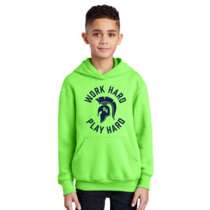 PV Wellness Youth Fleece Hooded Sweatshirt-Neon Green