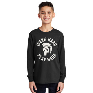 PV Wellness Youth Cotton Long Sleeve Tee-Black