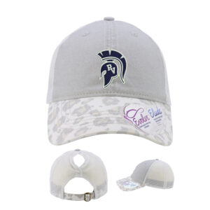 PV JR FB Infinity Her Women’s Printed Visor with Mesh Back Cap-Grey Snow Leopard