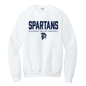 PV JR FB Unisex Core Fleece Crewneck Pocket Sweatshirt-White