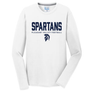 PV JR FB Men Long Sleeve Essential Blended Performance Tee-White