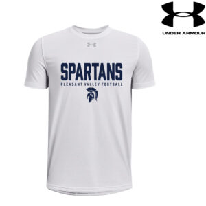 PV JR FB Under Armour Men Team Tech Short Sleeve Tee-White