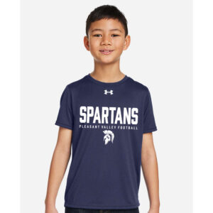 PV JR FB Under Armour short sleeve YOUTH Team Tech Tee-Navy