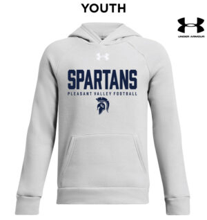 PV JR FB YOUTH UA Rival Fleece Hoodie-Mod Grey