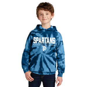 PV JR FB Youth Essential Tie-Dye Pullover Hooded Sweatshirt-Navy
