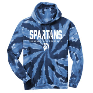 PV JR FB Unisex Essential Tie-Dye Pullover Hooded Sweatshirt-Navy