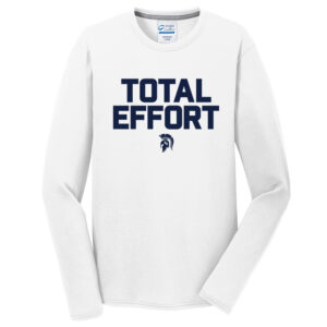 PV JR FB Men Long Sleeve Essential Blended Performance Tee-White