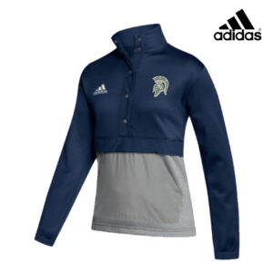 PV JR FB Adidas Women’s Team Issue color block 1/4 snap pullover – Team Navy/Grey