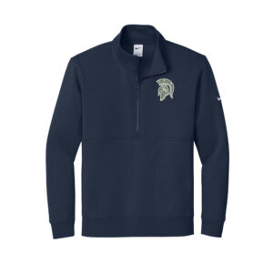 PV JR FB Nike Club Fleece Sleeve Swoosh 1/2-Zip Mne-Navy