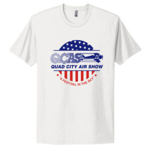 QC Air Show Rah Rah Next Level Premium Fitted Short Sleeve-White