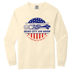 QC Air Show Unisex Comfort Colors Heavyweight Ring Spun Long Sleeve Tee-Ivory