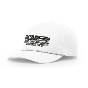 QC Air Show Richardson Laser PERF Performance Rope Cap-White/White/Black