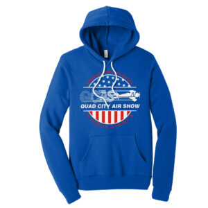 QC Air Show Bella Canvas Unisex Sponge Fleece Hooded Pullover Sweatshirt-True Royal