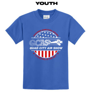 QC Air Show Youth Basic Short Sleeve Tee-Royal