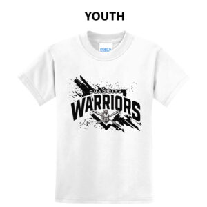 QC Warriors BB Youth Short Sleeve Tee-White