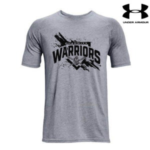 QC Warriors BB Under Armour Athletics soft cotton blend T-shirt Men-Steel Grey
