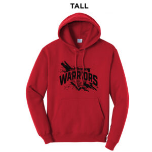 QC Warriors BB Tall Fleece Hooded Sweatshirt-Red