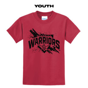 QC Warriors BB Youth Short Sleeve Tee-Red