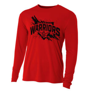 QC Warriors BB Adult Cooling Performance long sleeve Crew Tee-Scarlet