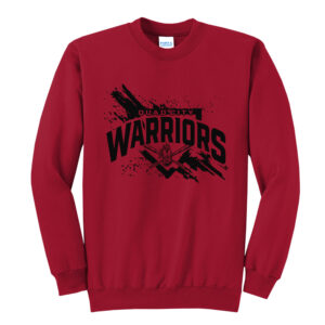 QC Warriors BB Unisex  Core Fleece Crewneck Sweatshirt-Red