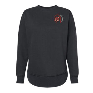 QC Warriors BB LAT Women’s Weekend Fleece Crewneck Sweatshirt-Black