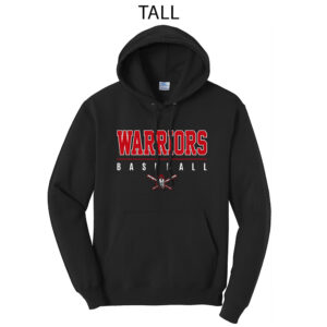 QC Warriors BB Tall Fleece Hooded Sweatshirt-Black