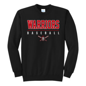 QC Warriors BB Unisex Fleece Crewneck Sweatshirt-Black