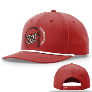 QC Warriors BB Richardson FIVE PANEL Classic Rope Cap-Red/White