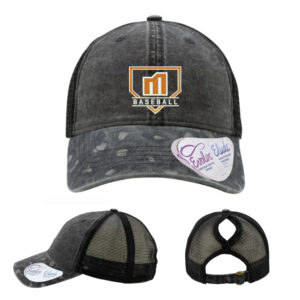 Mayhem BB Infinity Her Women’s Printed Visor with Mesh Back Cap-Black/Black Leopard