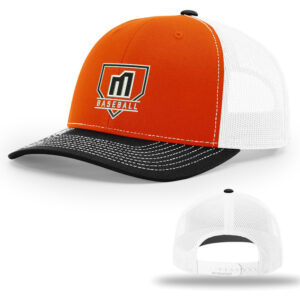 Mayhem BB Richardson Pro Crown Mesh Back solid color Adjustable back cap Tri color-Orange/White/Black