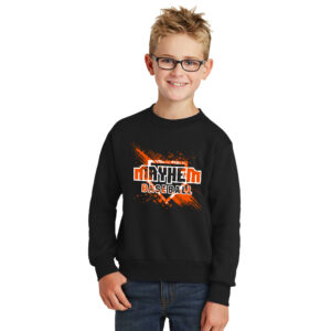 Mayhem BB Youth Fleece Crewneck Sweatshirt-Black