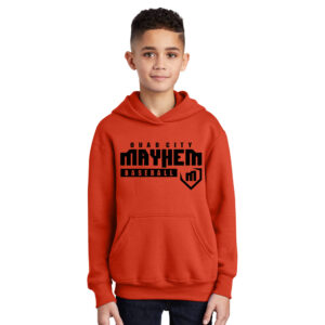 Mayhem BB YOUTH Fleece Hooded Sweatshirt-Orange