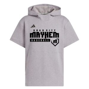 Mayhem BB Adidas  Dugout NWV Short Sleeve Hoodie- Medium Grey Heather