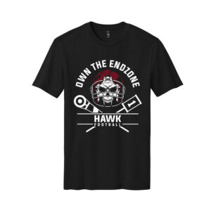 SH Hawks Football District Made Mens Perfect Blend Crew Tee-Black